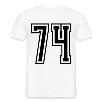 numéro à 74 chiffres - T-shirt homme - blanc - Devant - AI Model Male 178 dark (178cm)