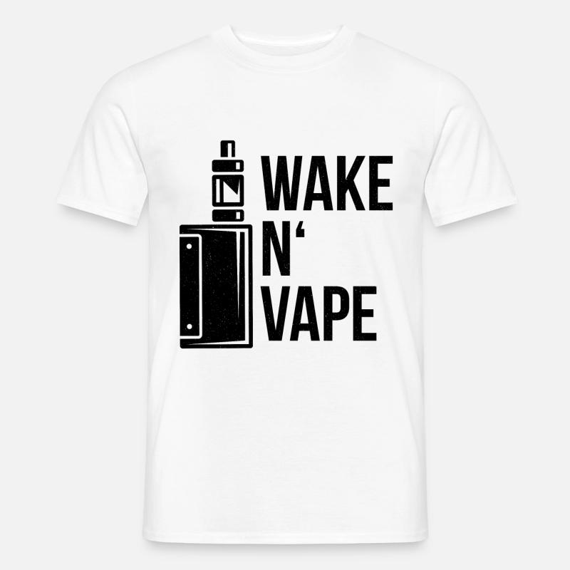 Vape Vaping Dampfen E-Zigarette Raucher - Männer T-Shirt - Weiß