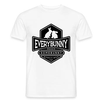 Every rabbit needs a rabbit cuddle Black - Men's T-Shirt - white - Front - AI Model Male 178 dark (178cm)