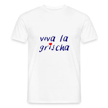 viva la grischa - Männer T-Shirt - Weiß - Vorne - AI Model Male 178 dark (178cm)