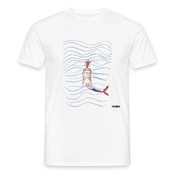 Mermaid - Men's T-Shirt - white - Front - AI Model Male 178 dark (178cm)