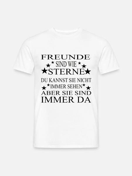 Freunde sind wie Sterne - Männer T-Shirt - Weiß