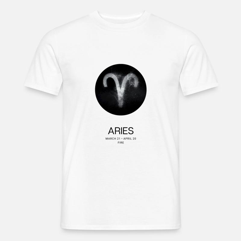 Aries (Widder) | Sternzeichen - Männer T-Shirt - Weiß