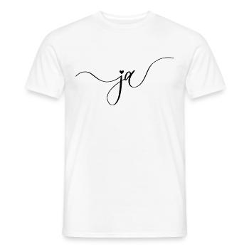 Ja - Männer T-Shirt - Weiß - Vorne - AI Model Male 178 dark (178cm)