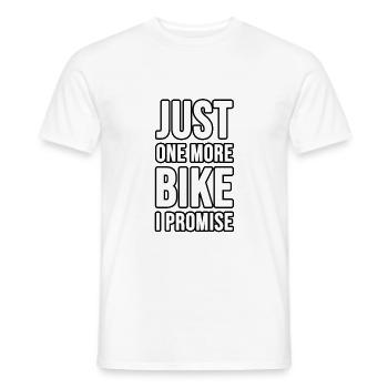 Just one more Bike I promise ! Plus qu’un vélo - T-shirt homme - blanc - Devant - AI Model Male 178 dark (178cm)