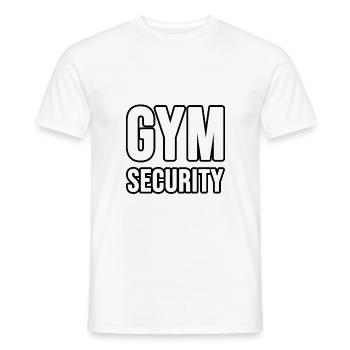GYM Security - Männer T-Shirt - Weiß - Vorne - AI Model Male 178 dark (178cm)
