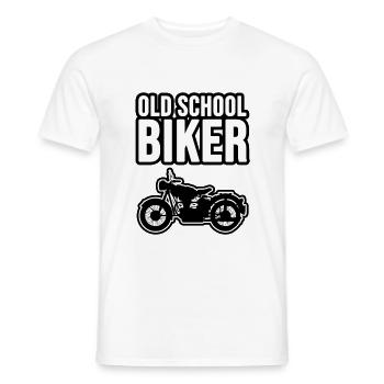 Old School Biker! - Men's T-Shirt - white - Front - AI Model Male 178 dark (178cm)