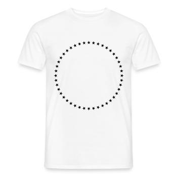 Étoile cercle géométrie - T-shirt homme - blanc - Devant - AI Model Male 178 dark (178cm)