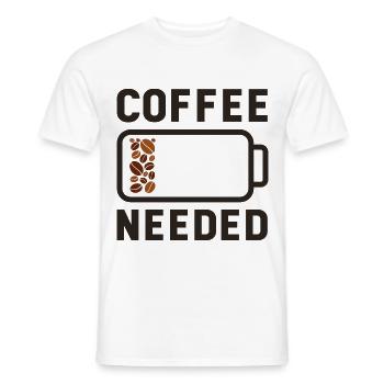 Coffee Cup Coffee Bean Gift Coffee Caffeine - Men's T-Shirt - white - Front - AI Model Male 178 dark (178cm)