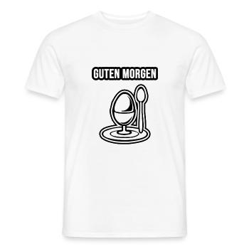 Guten Morgen Spruch - Männer T-Shirt - Weiß - Vorne - AI Model Male 178 dark (178cm)