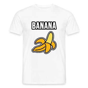 Banana - Men's T-Shirt - white - Front - AI Model Male 178 dark (178cm)