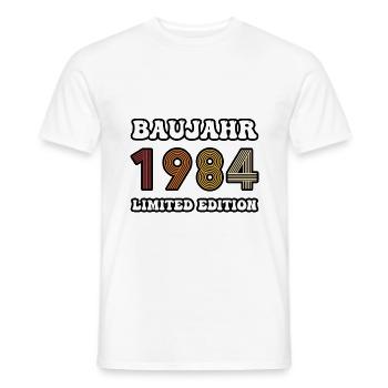 BAUJAHR 1984 - Männer T-Shirt - Weiß - Vorne - AI Model Male 178 dark (178cm)