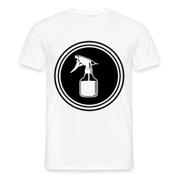 Icône Coiffeur - T-shirt homme - blanc - Devant - AI Model Male 178 dark (178cm)