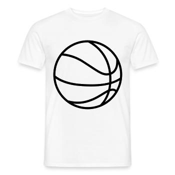 Basketball - Men's T-Shirt - white - Front - AI Model Male 178 dark (178cm)