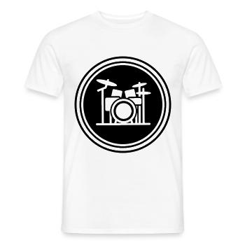 Schlagzeug - Männer T-Shirt - Weiß - Vorne - AI Model Male 178 dark (178cm)