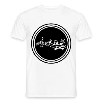 Musical notes sign - Men's T-Shirt - white - Front - AI Model Male 178 dark (178cm)