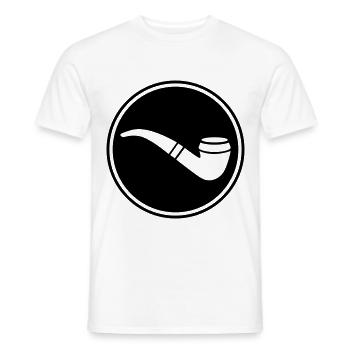 Pfeife rauchen - Männer T-Shirt - Weiß - Vorne - AI Model Male 178 dark (178cm)