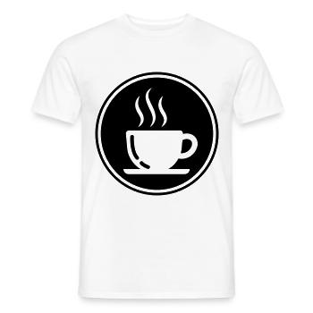 Coffee cup - Men's T-Shirt - white - Front - AI Model Male 178 dark (178cm)