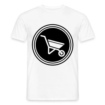 Schubkarre Symbol - Männer T-Shirt - Weiß - Vorne - AI Model Male 178 dark (178cm)
