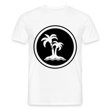 palm island symbol - Men's T-Shirt - white - Front - AI Model Male 178 dark (178cm)