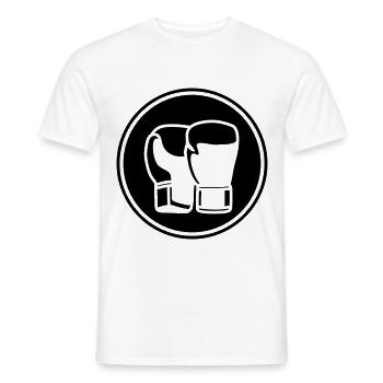 Symbole des gants de boxe - T-shirt homme - blanc - Devant - AI Model Male 178 dark (178cm)