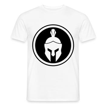 Spartaner Helm - Männer T-Shirt - Weiß - Vorne - AI Model Male 178 dark (178cm)