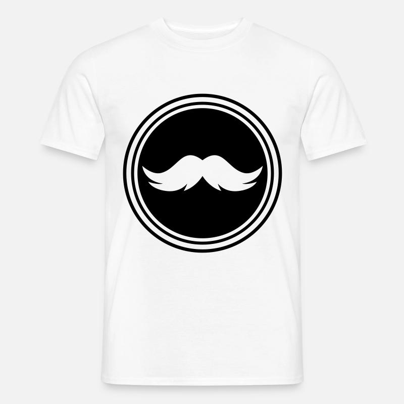 Schnurrbart symbol - Männer T-Shirt - Weiß