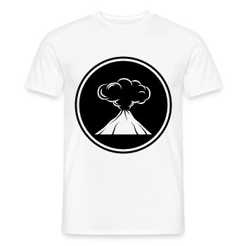 Icône de volcan - T-shirt homme - blanc - Devant - AI Model Male 178 dark (178cm)