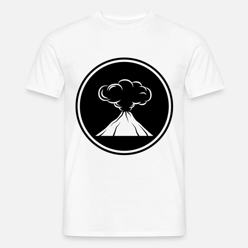 Vulkan icon symbol - Männer T-Shirt - Weiß