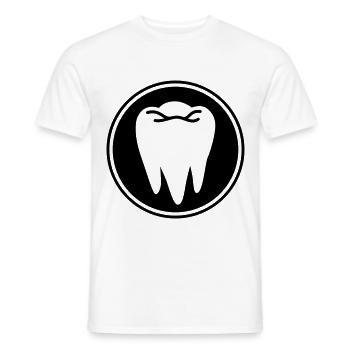Symbole de l’icône de dent - T-shirt homme - blanc - Devant - AI Model Male 178 dark (178cm)