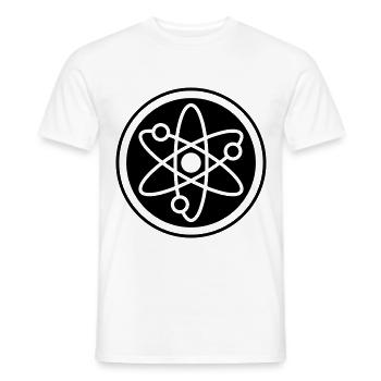 Icône Atom - T-shirt homme - blanc - Devant - AI Model Male 178 dark (178cm)