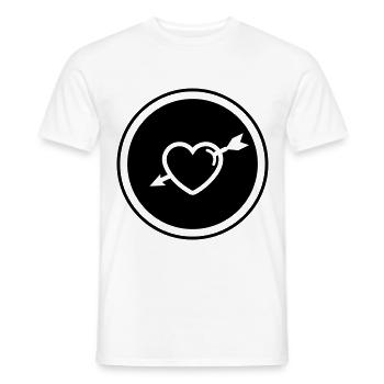 Herz symbol pfeil - Männer T-Shirt - Weiß - Vorne - AI Model Male 178 dark (178cm)