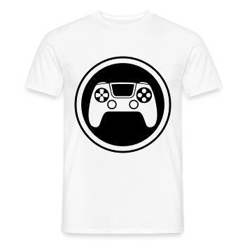 Gamepad Symbol Controller - Männer T-Shirt - Weiß - Vorne - AI Model Male 178 dark (178cm)