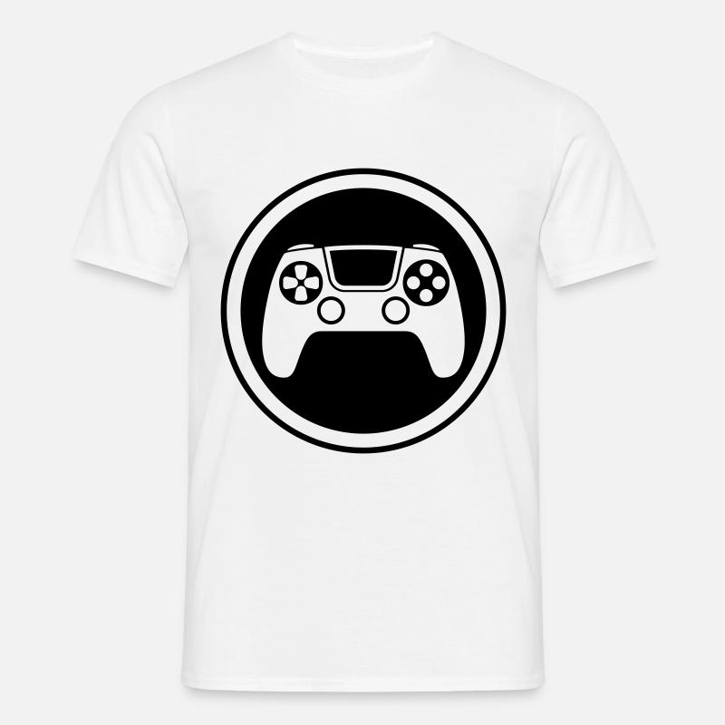 Gamepad Symbol Controller - Männer T-Shirt - Weiß