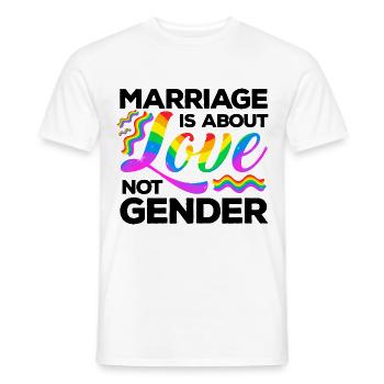 Marriage Is About Love Not Gender Lgbtq Diversity - Männer T-Shirt - Weiß - Vorne - AI Model Male 178 dark (178cm)