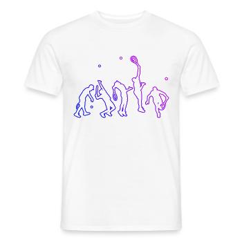 Tennis Play Tennis Joueurs de tennis pour hommes - T-shirt homme - blanc - Devant - AI Model Male 178 dark (178cm)