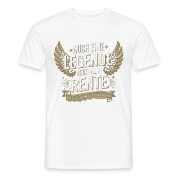 Even a legend retires - Men's T-Shirt - white - Front - AI Model Male 178 dark (178cm)