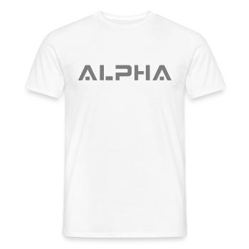 Alpha - Men's T-Shirt - white - Front - AI Model Male 178 dark (178cm)