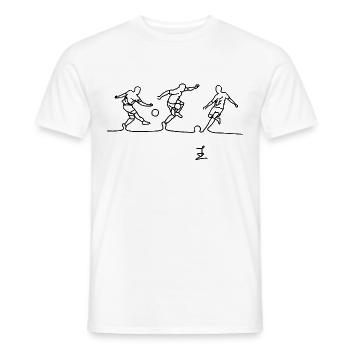 soccer - Men's T-Shirt - white - Front - AI Model Male 178 dark (178cm)
