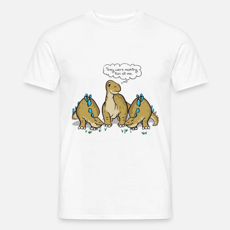 Dinosaurs Making Fun - Männer T-Shirt - Weiß