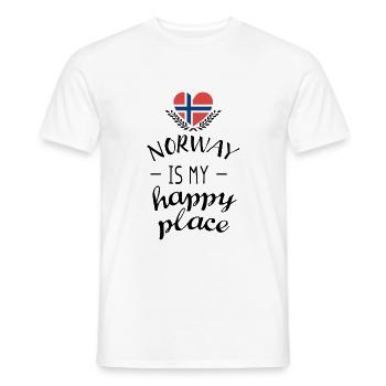 Norway Scandinavia Happy - Männer T-Shirt - Weiß - Vorne - AI Model Male 178 dark (178cm)