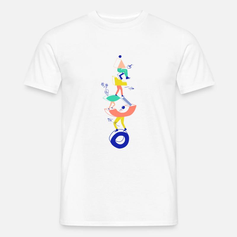 Der kollaborative Turm - Männer T-Shirt - Weiß