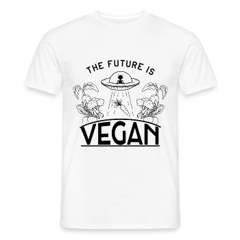 Future Vegan Plants Veggie Fruits - Men's T-Shirt - white - Front - AI Model Male 178 dark (178cm)