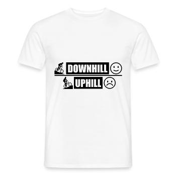 Downhill Uphill Fahrrad Bike Geschenk Sport - Männer T-Shirt - Weiß - Vorne - AI Model Male 178 dark (178cm)
