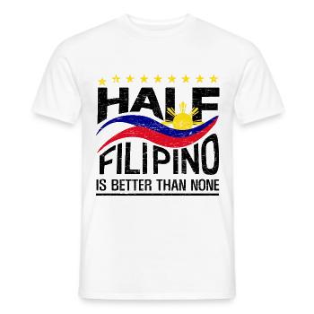 Filipino - Men's T-Shirt - white - Front - AI Model Male 178 dark (178cm)