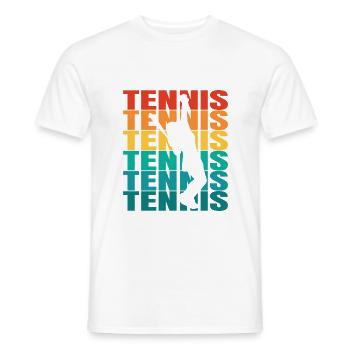 Citation de tennis Tennis vintage rétro - T-shirt homme - blanc - Devant - AI Model Male 178 dark (178cm)