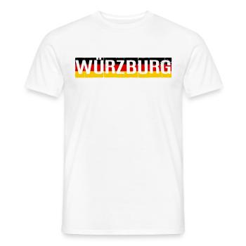 WÜRZBURG WÜRZBURG DRAPEAU DE L’ALLEMAGNE - T-shirt homme - blanc - Devant - AI Model Male 178 dark (178cm)