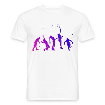 Playing Tennis Men's Tennis Playing Tennis Players - Men's T-Shirt - white - Front - AI Model Male 178 dark (178cm)