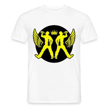 Boire de la bière Silhouette - T-shirt homme - blanc - Devant - AI Model Male 178 dark (178cm)