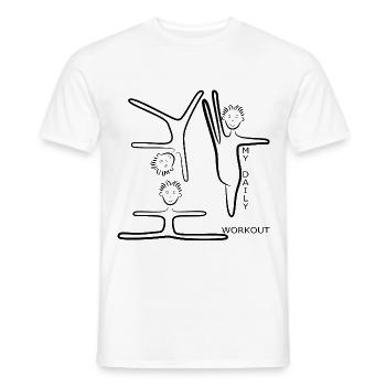 Daily Workout Shirt pour les sportifs - T-shirt homme - blanc - Devant - AI Model Male 178 dark (178cm)
